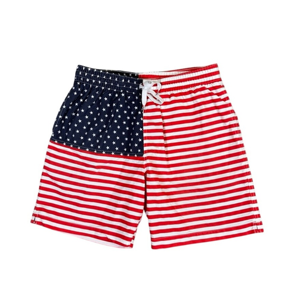 Chubbies Mens American Flag Swim Trunks Medium Stars Stripes 7 Inch Inseam USA